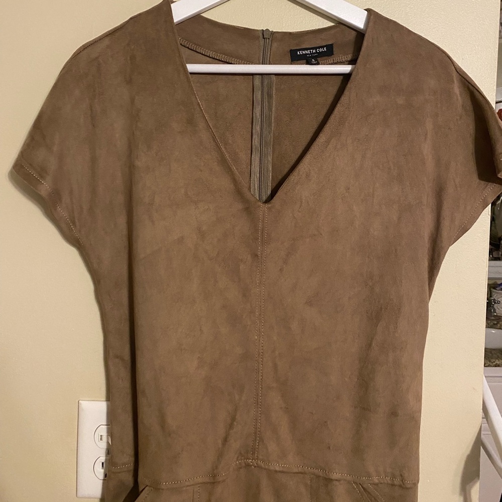 Kenneth Cole Suede Vintage Brown Soft Dress Rustic - Picture 2 of 9